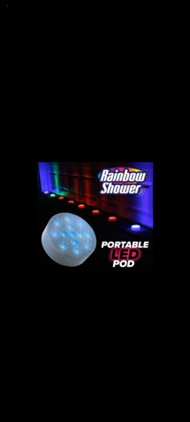 Portable LED Rainbow Shower Pod