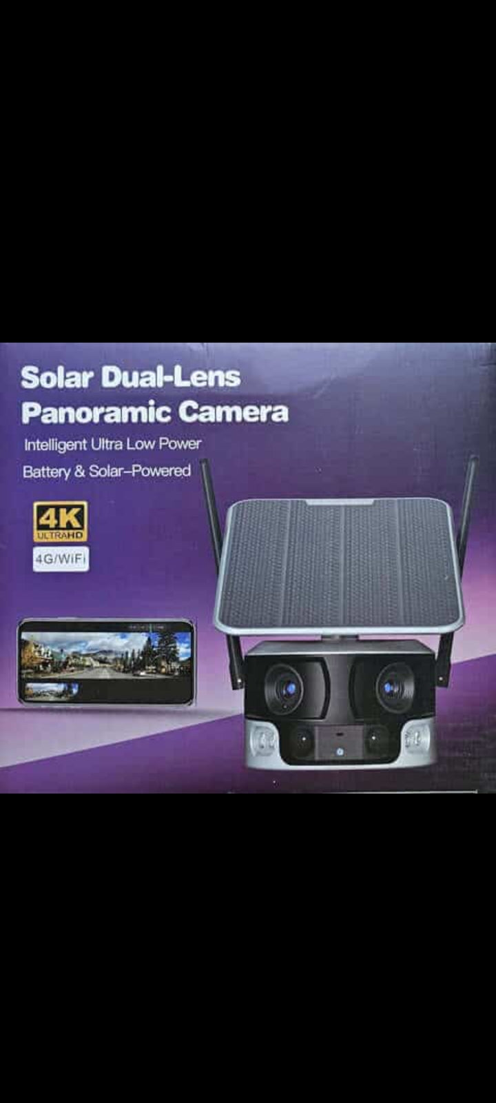 Solar 180° Dual Lens 4G WI-FI 4K Panoramic Camera