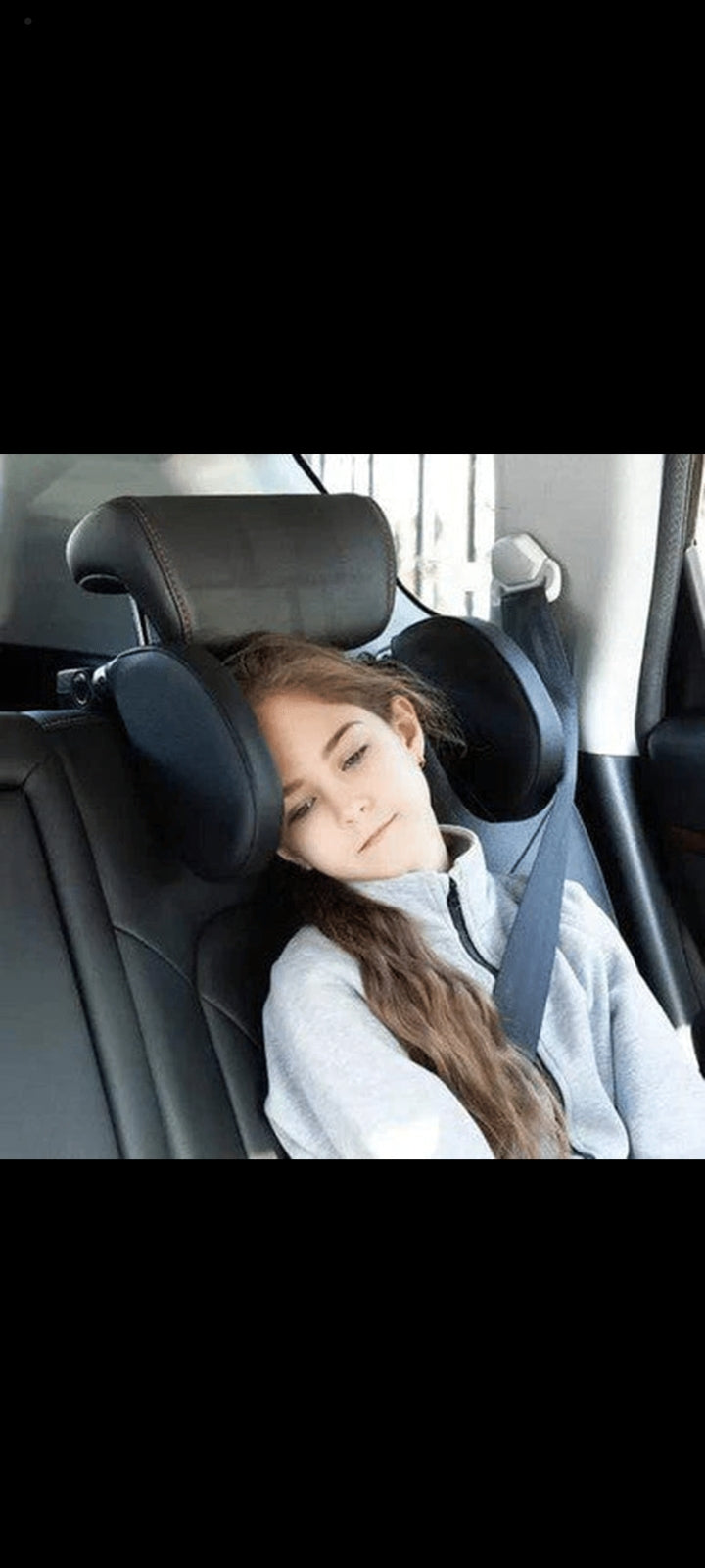 TravelEase Adjustable Car Headrest Pillow