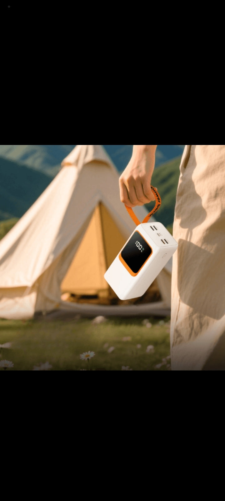 LED Display 60000mAh Portable Power Bank Station