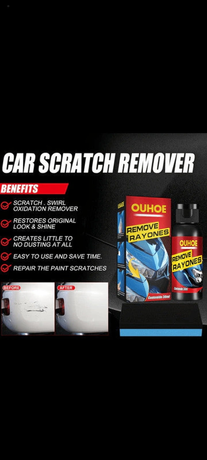 30ml Car Scratch Repair Solution with Nano Hydrophobic Layer