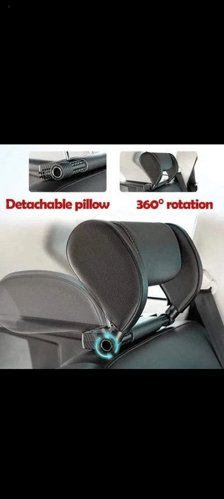 TravelEase Adjustable Car Headrest Pillow