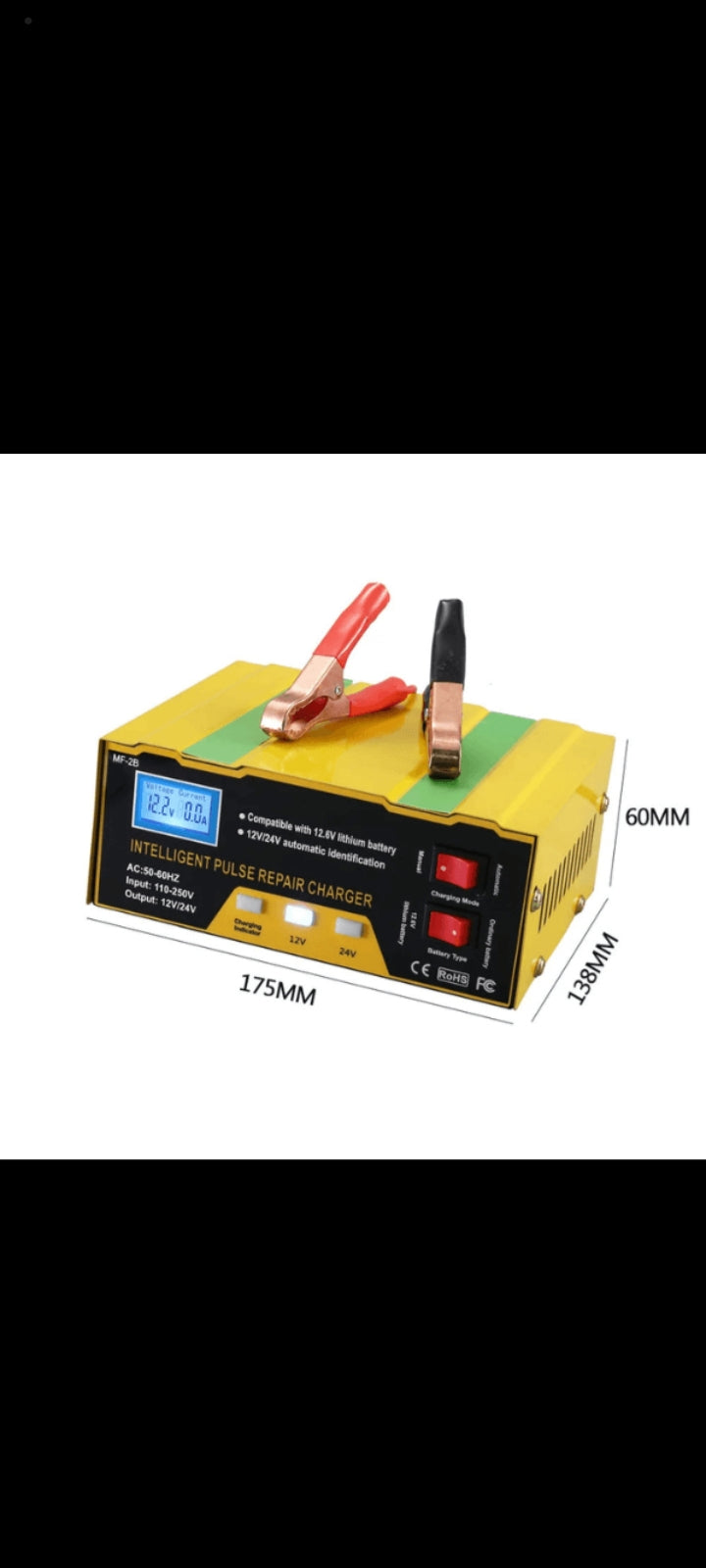 12V 24V Heavy Duty Smart Car Battery Charger