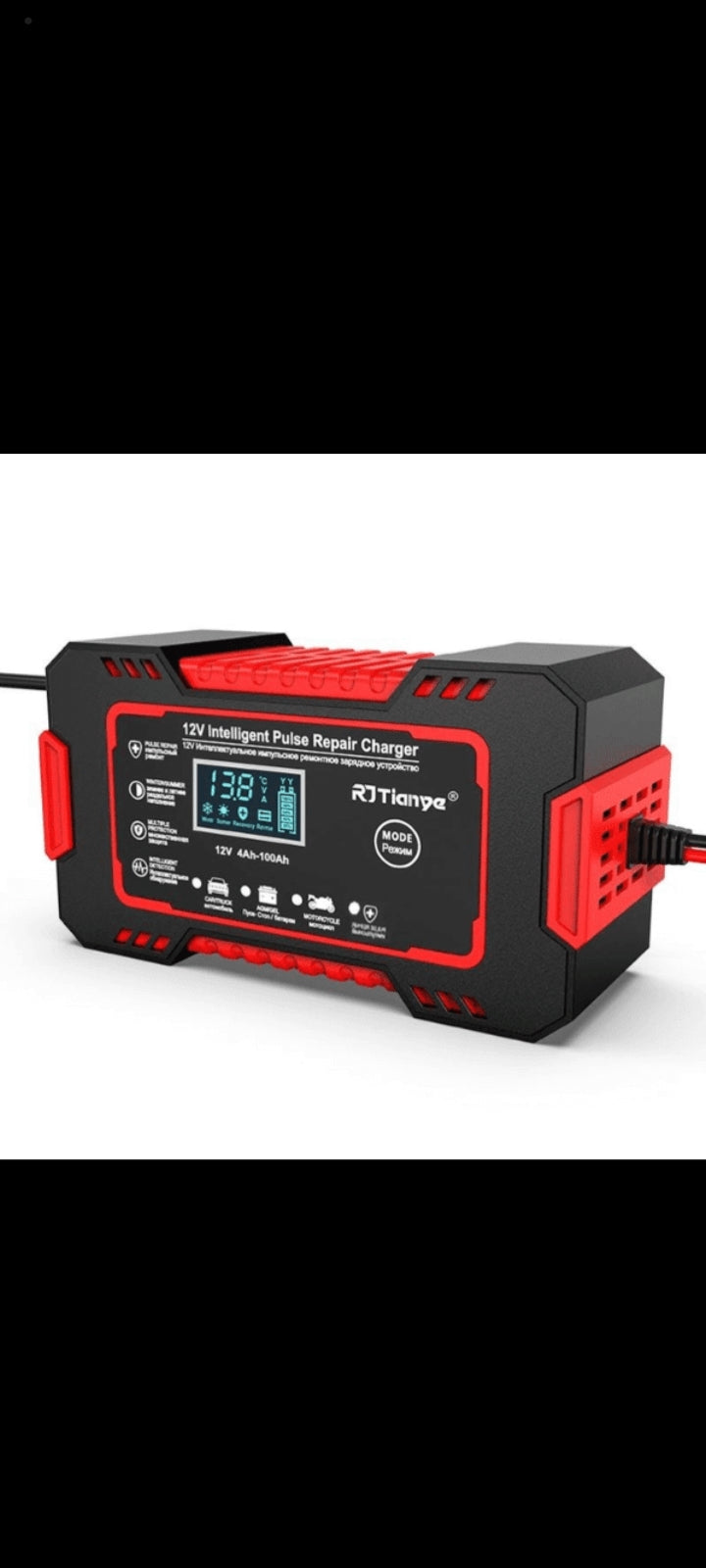 LCD Display Car Battery Charger 12V 6A