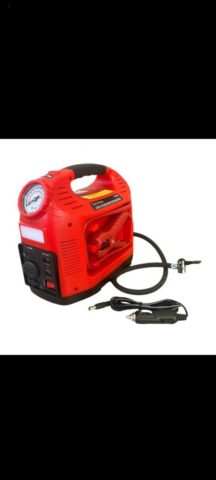 Rechargeable Portable Car Battery Starter With Air Compressor